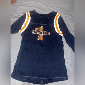 blue college tee